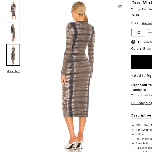 Young fabulous and Broke tie dye dress - Picture 3 of 6